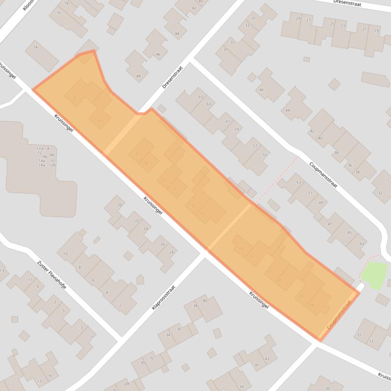 Kaart van postcodegebied 6088BA.