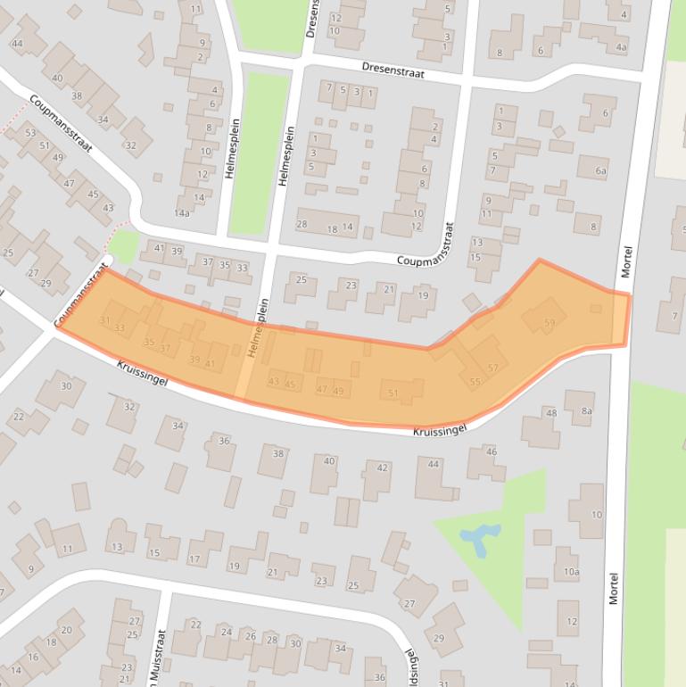 Kaart van postcodegebied 6088BB.