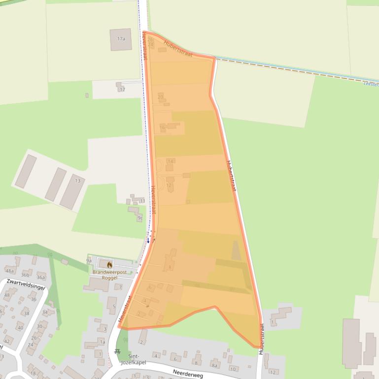 Kaart van postcodegebied 6088BH.