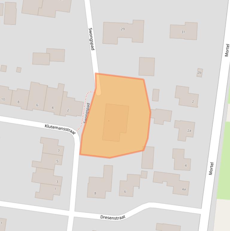 Kaart van postcodegebied 6088BJ.