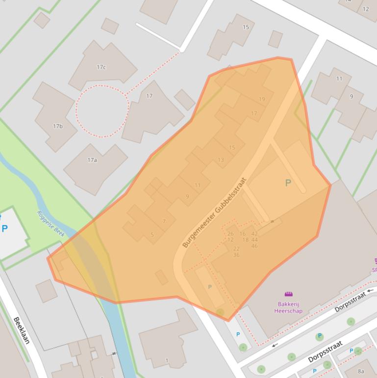 Kaart van postcodegebied 6088BK.