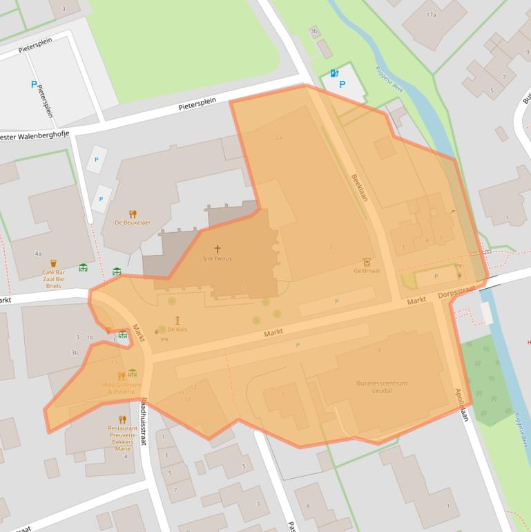 Kaart van postcodegebied 6088BP.