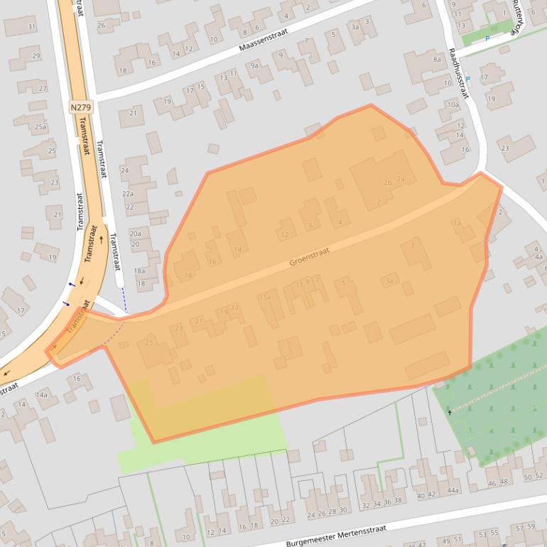 Kaart van postcodegebied 6088CW.