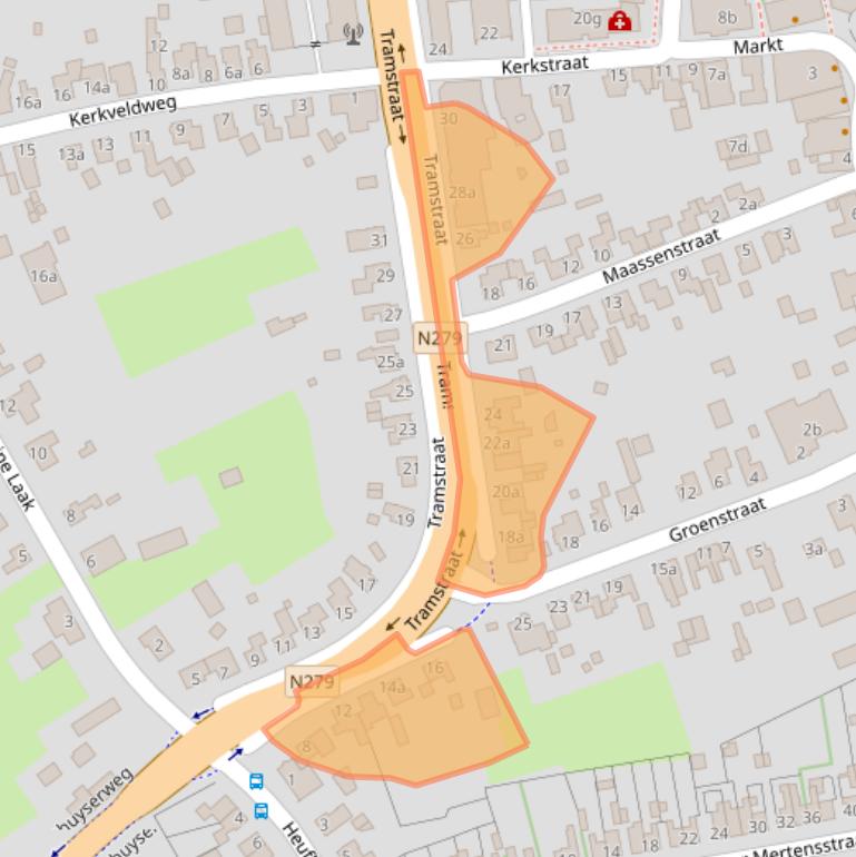 Kaart van postcodegebied 6088EB.