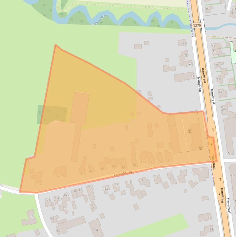 Kaart van postcodegebied 6088EE.