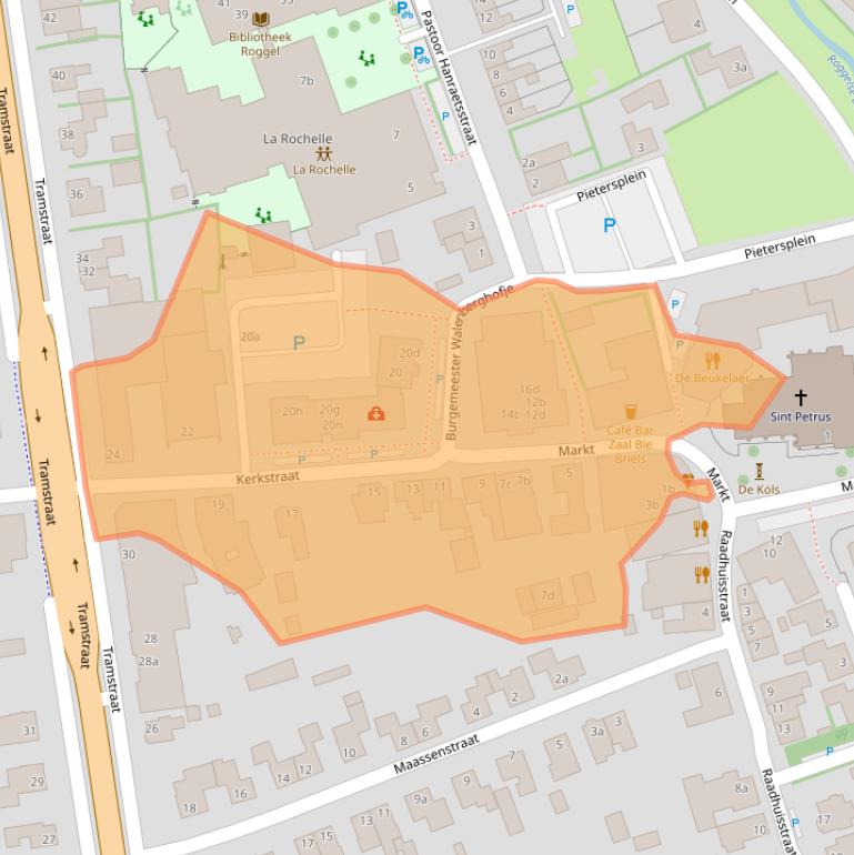 Kaart van postcodegebied 6088EG.