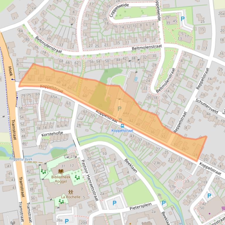 Kaart van postcodegebied 6088ER.