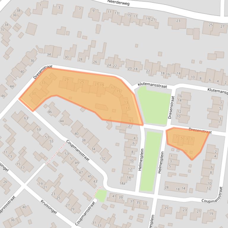 Kaart van postcodegebied 6088HE.