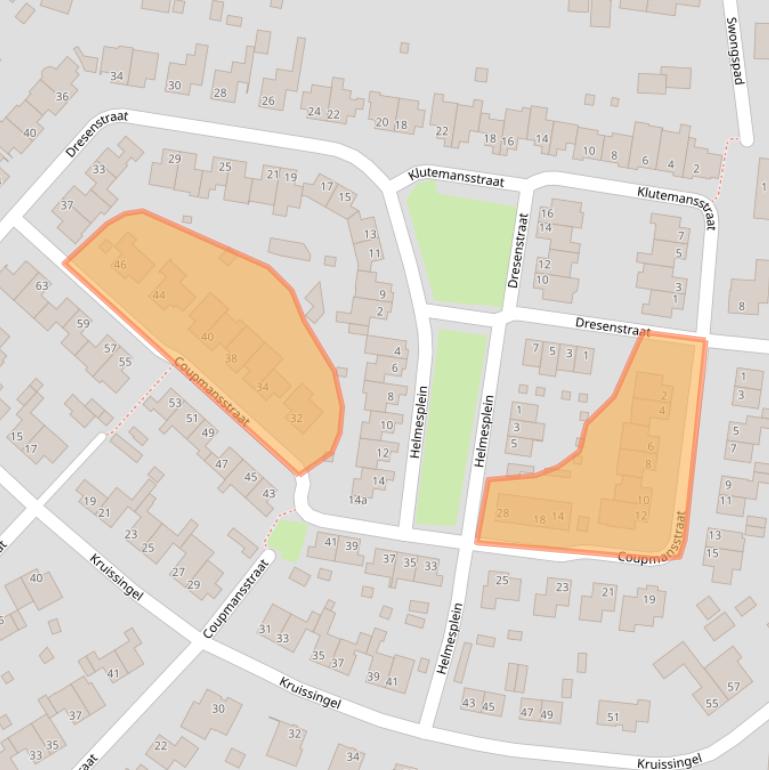 Kaart van postcodegebied 6088HH.