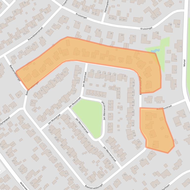 Kaart van postcodegebied 6088HR.