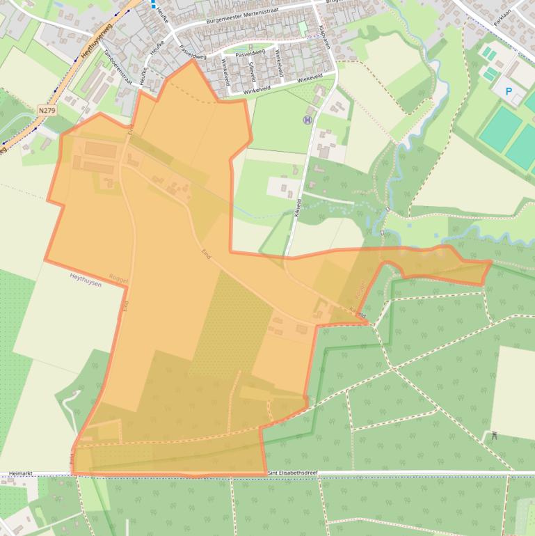 Kaart van postcodegebied 6088NC.