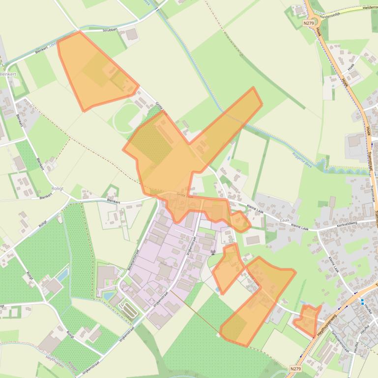 Kaart van postcodegebied 6088NJ.
