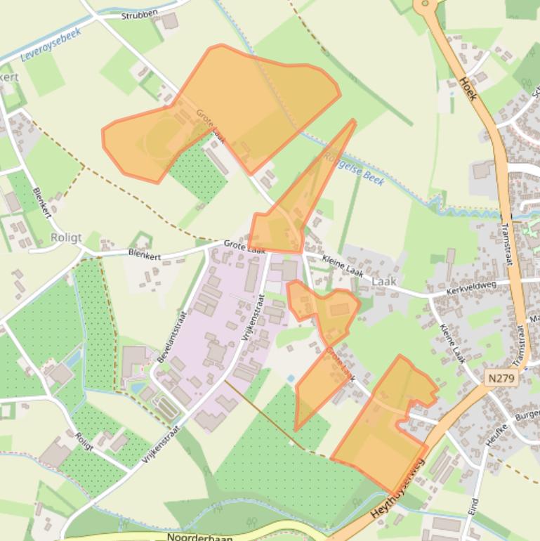 Kaart van postcodegebied 6088NK.