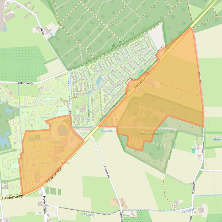 Kaart van postcodegebied 6088NT.