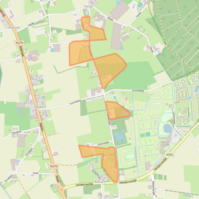 Kaart van postcodegebied 6088NX.