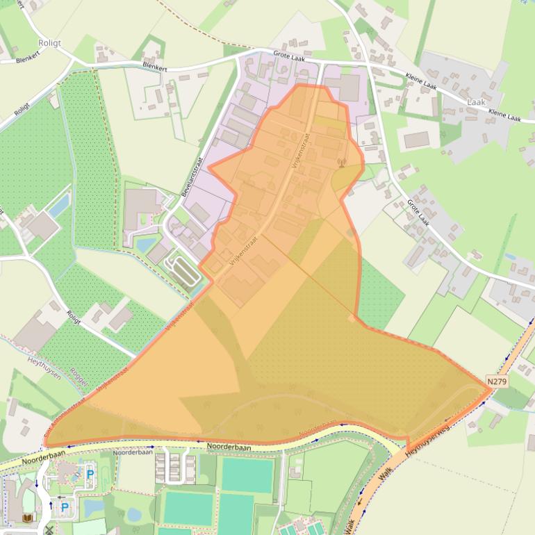 Kaart van postcodegebied 6088PA.