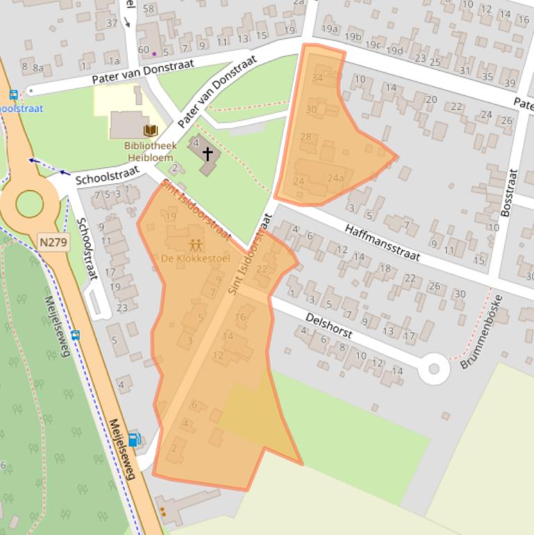 Kaart van postcodegebied 6089NG.