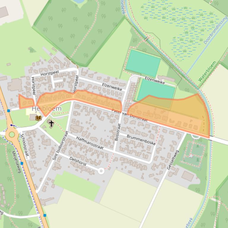 Kaart van postcodegebied 6089NM.