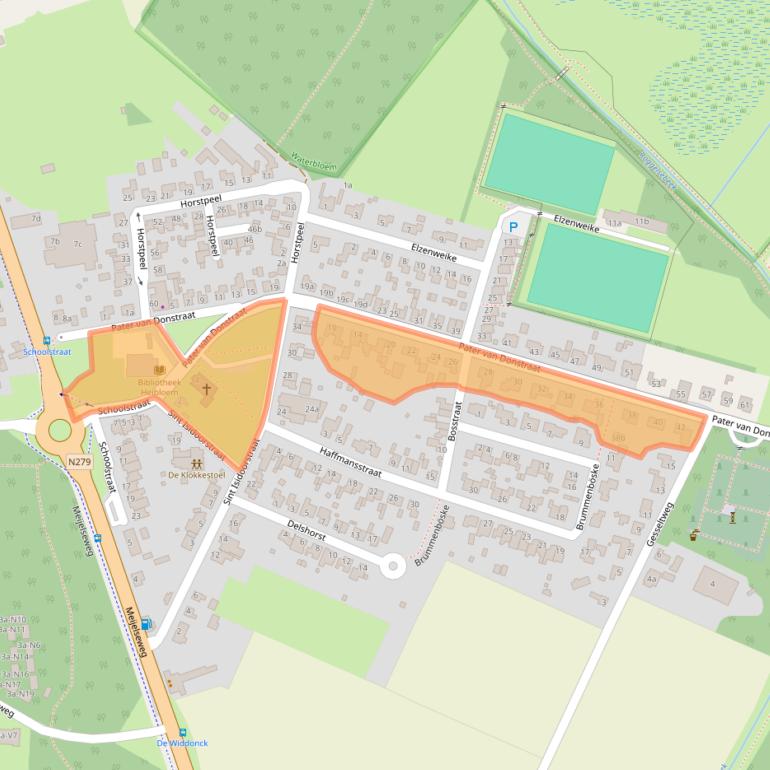 Kaart van postcodegebied 6089NP.