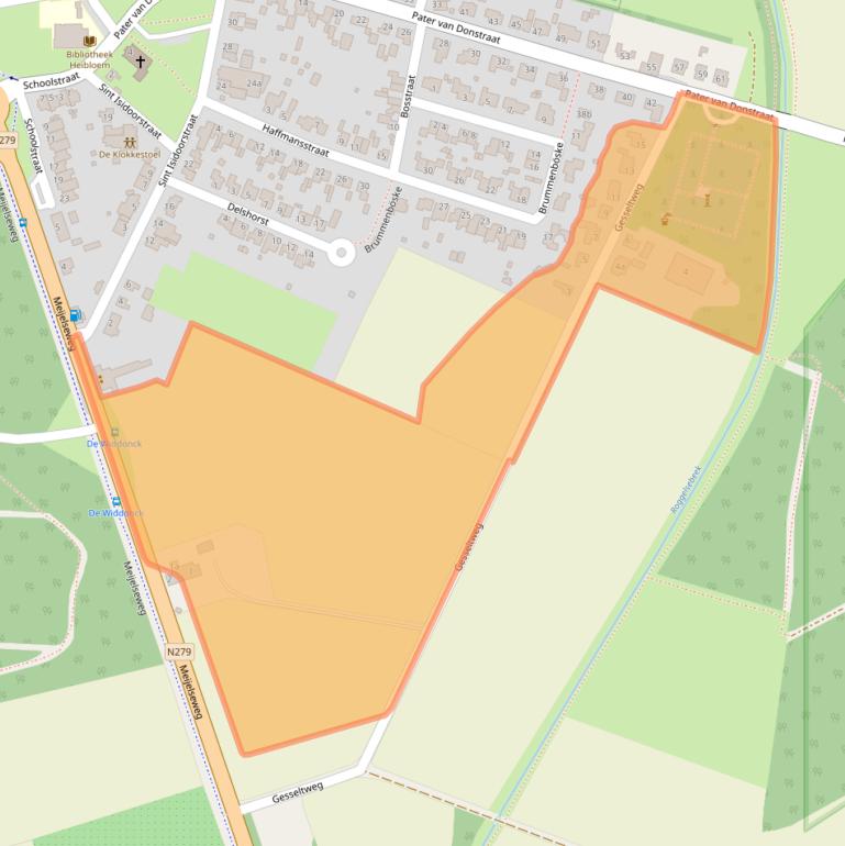 Kaart van postcodegebied 6089NT.