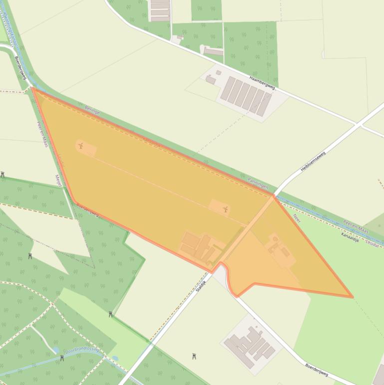 Kaart van postcodegebied 6089NV.