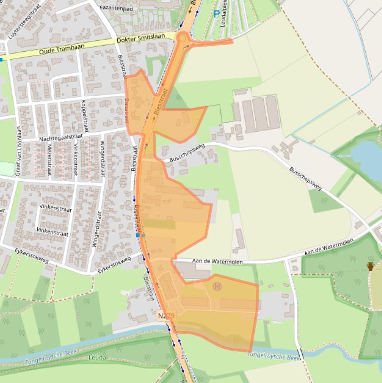 Kaart van postcodegebied 6093AC.