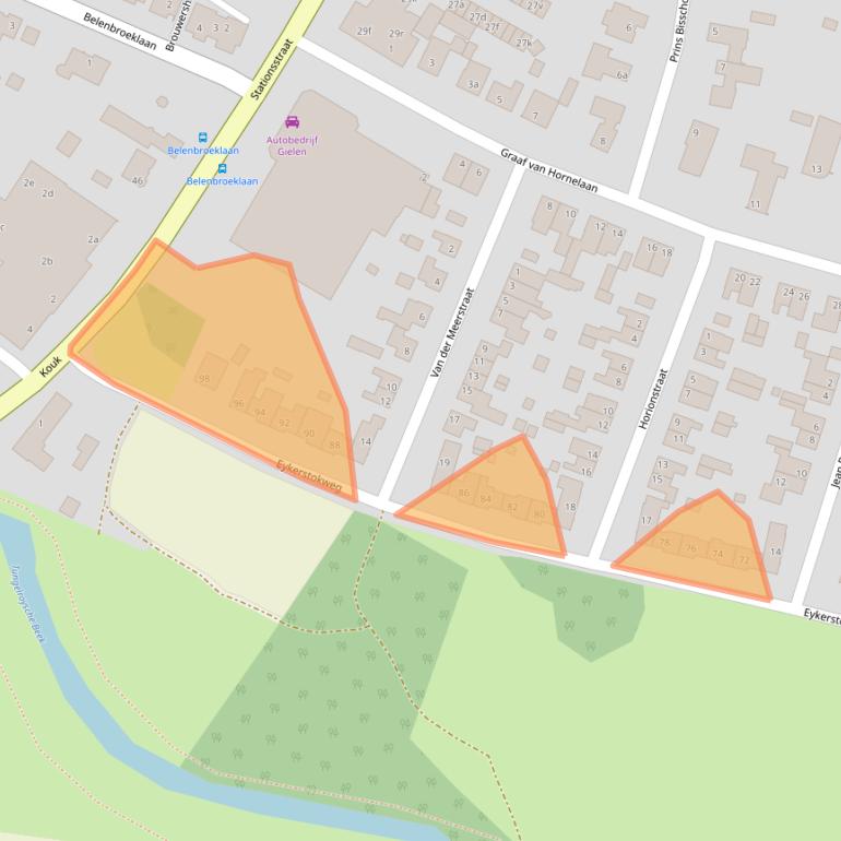 Kaart van postcodegebied 6093AX.