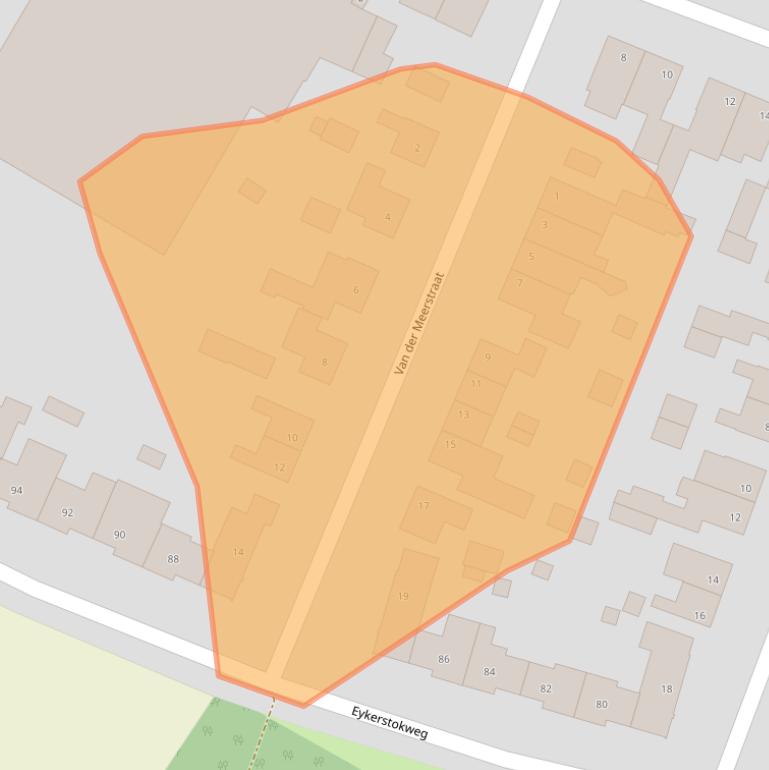 Kaart van postcodegebied 6093BE.