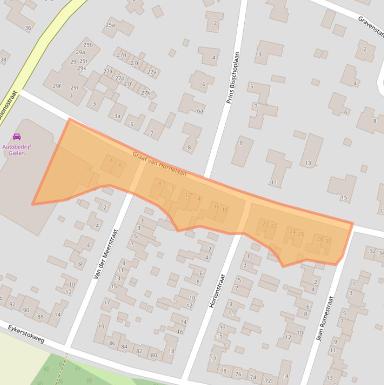 Kaart van postcodegebied 6093BN.