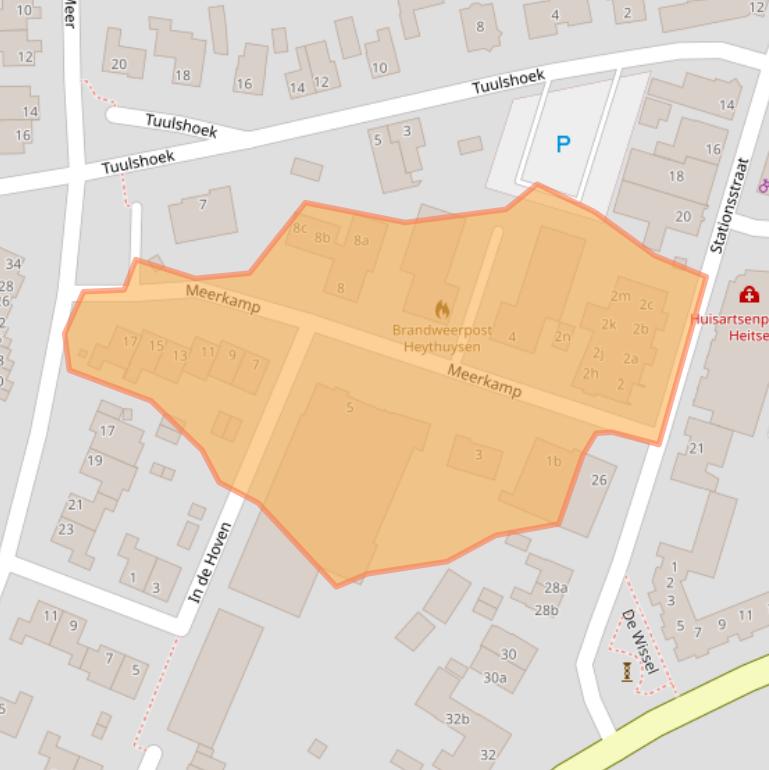 Kaart van postcodegebied 6093BZ.