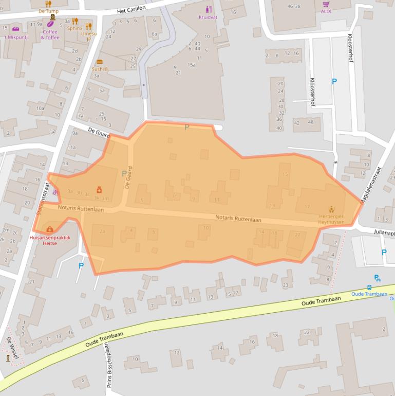 Kaart van postcodegebied 6093CP.