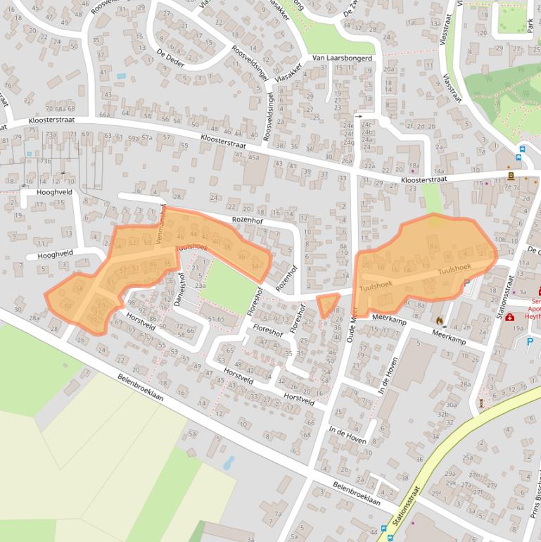 Kaart van postcodegebied 6093CR.