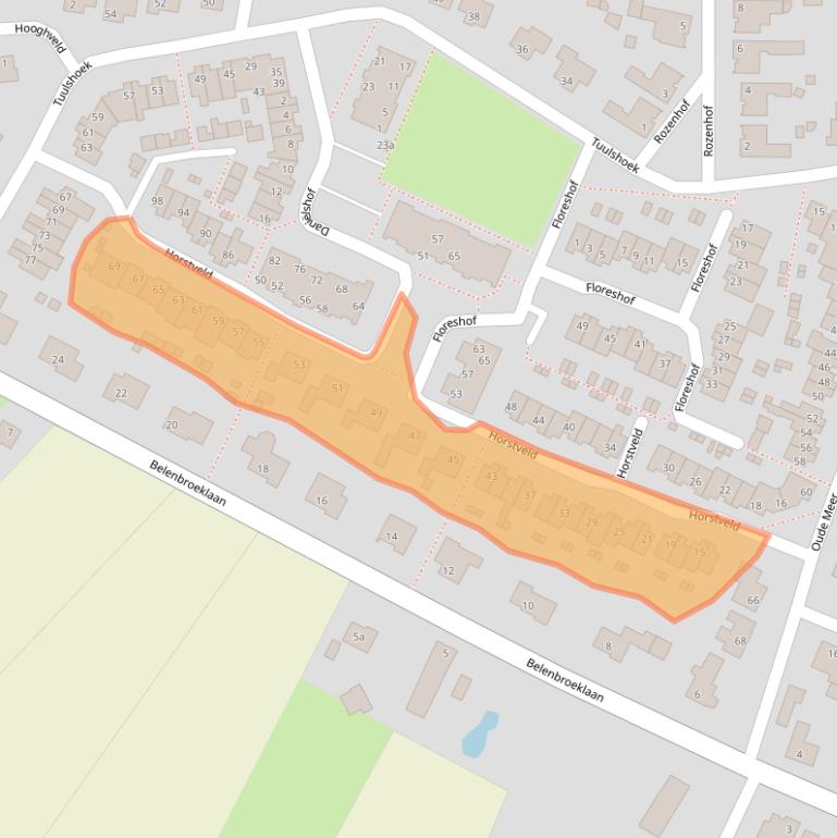 Kaart van postcodegebied 6093DG.