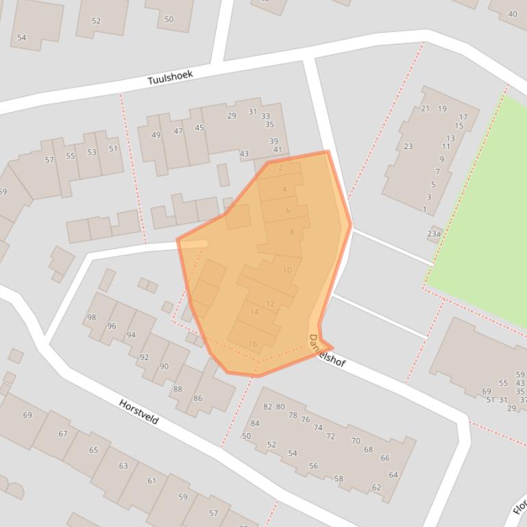 Kaart van postcodegebied 6093DN.