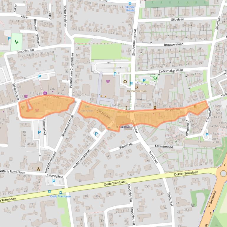 Kaart van postcodegebied 6093ED.