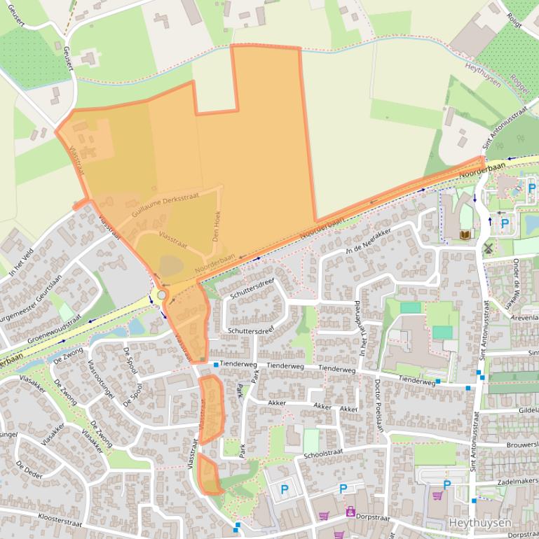 Kaart van postcodegebied 6093EG.