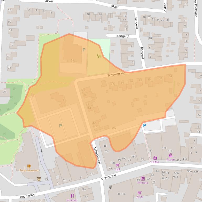 Kaart van postcodegebied 6093EH.