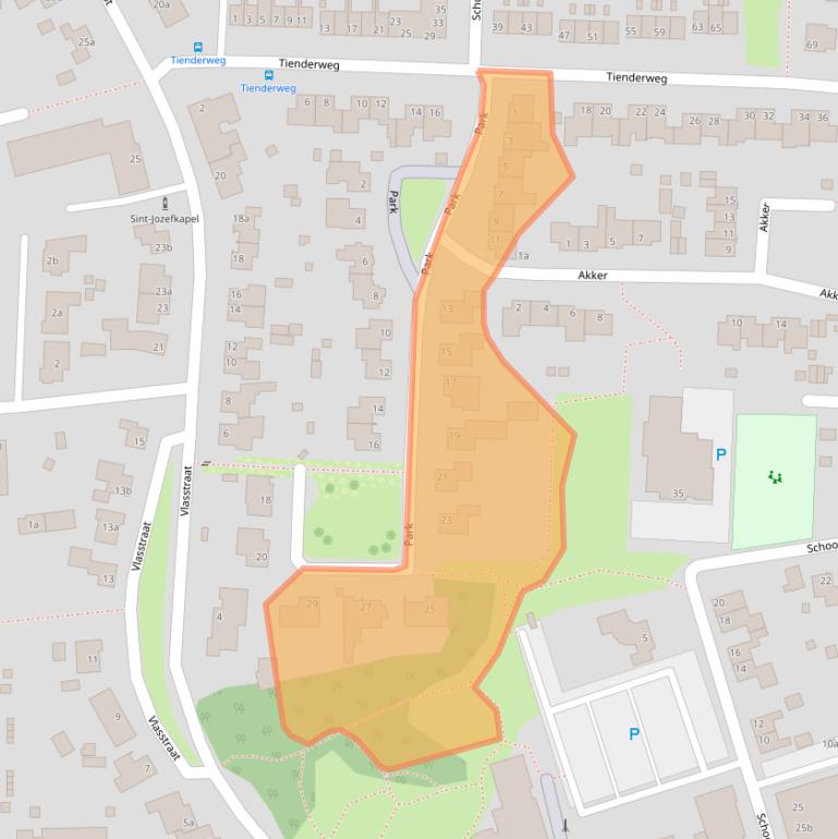 Kaart van postcodegebied 6093EM.