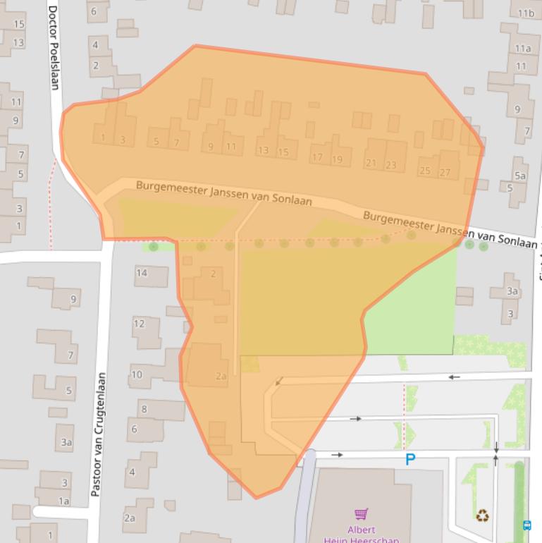 Kaart van postcodegebied 6093EW.