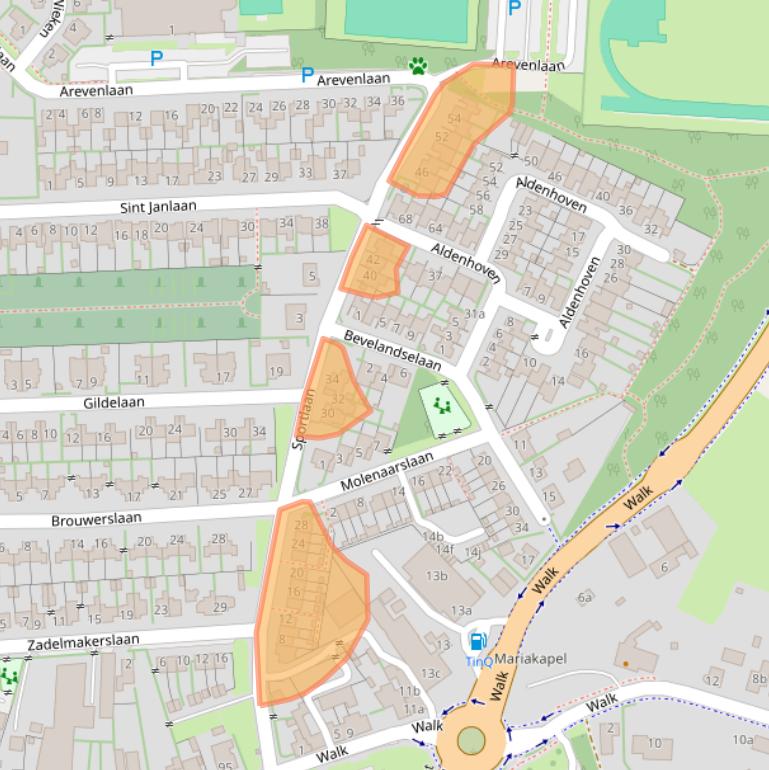 Kaart van postcodegebied 6093GR.