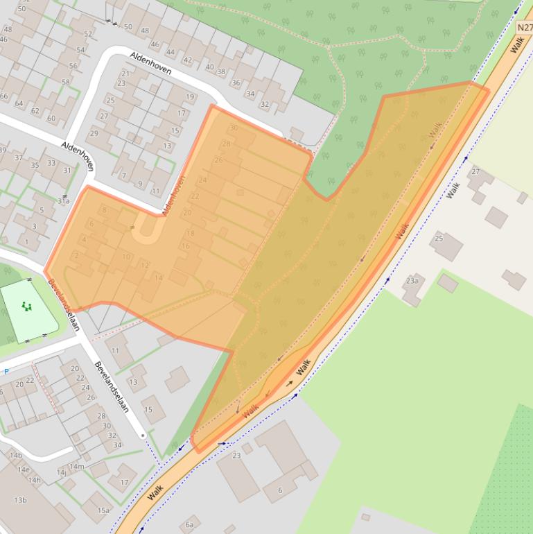 Kaart van postcodegebied 6093HB.