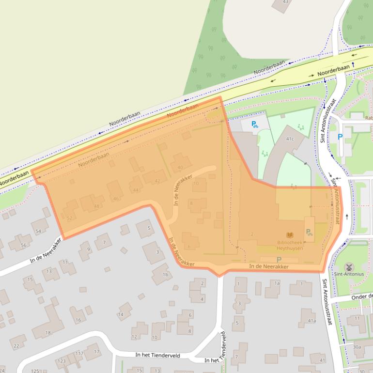 Kaart van postcodegebied 6093JE.