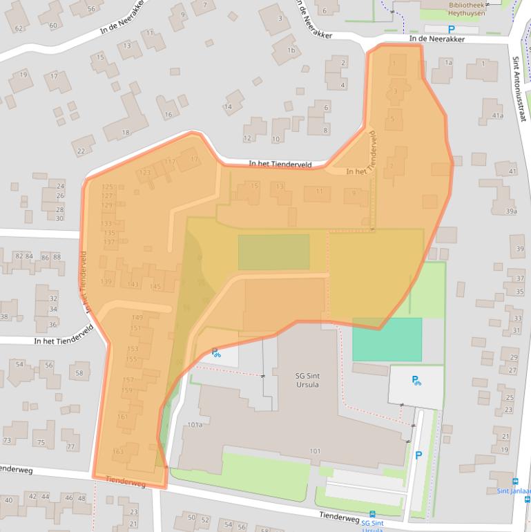 Kaart van postcodegebied 6093JK.