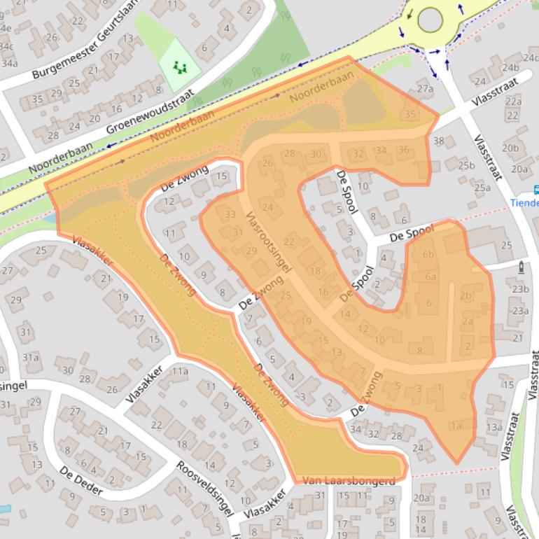 Kaart van postcodegebied 6093JX.