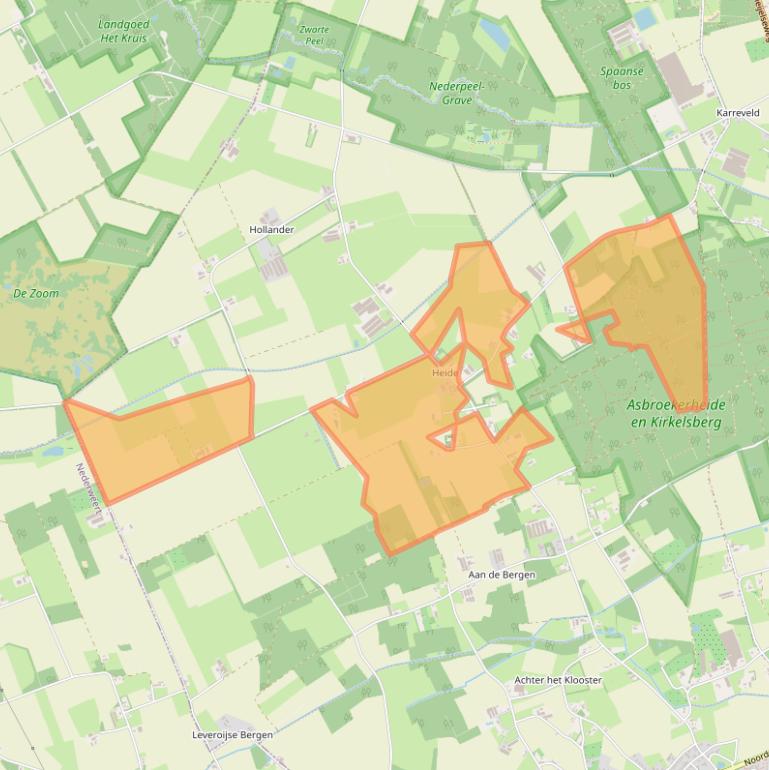Kaart van postcodegebied 6093PB.