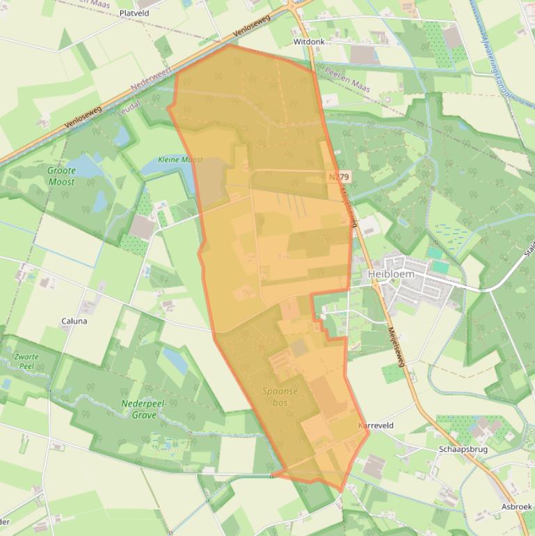 Kaart van postcodegebied 6093PE.