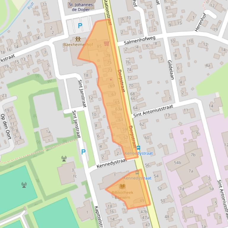 Kaart van postcodegebied 6095AG.
