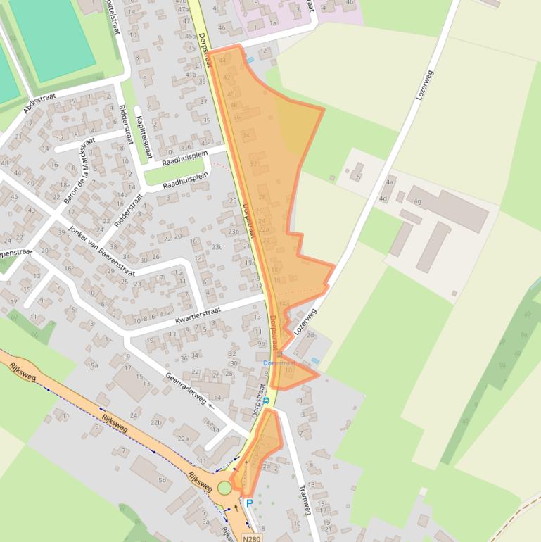 Kaart van postcodegebied 6095AH.