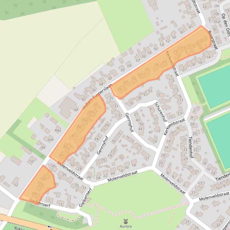 Kaart van postcodegebied 6095BG.