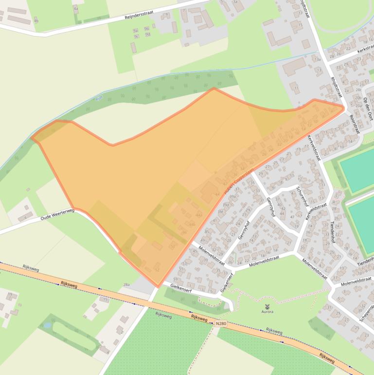 Kaart van postcodegebied 6095BH.